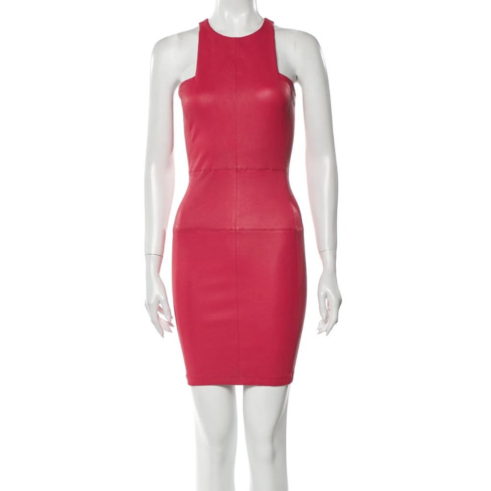 Elizabeth and James Claire Stretch Leather Dress 2